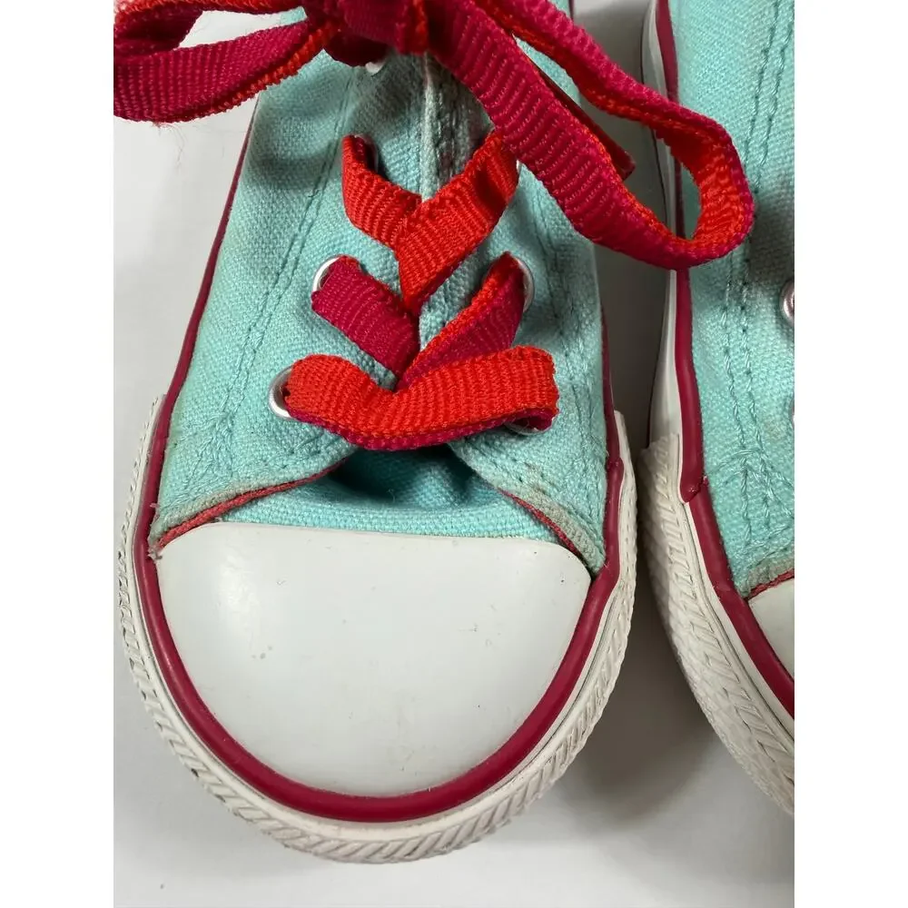 Converse Chuck Taylor All Star Low Top Sneakers Aqua Pink Girls Size 7